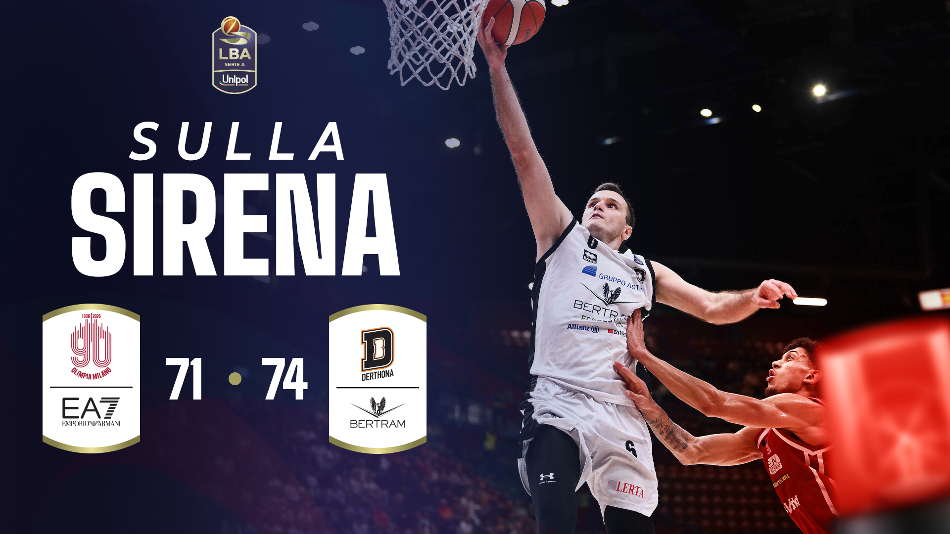 immagine - 🚨 Sulla sirena: gli ultimi due minuti di Milano vs Tortona